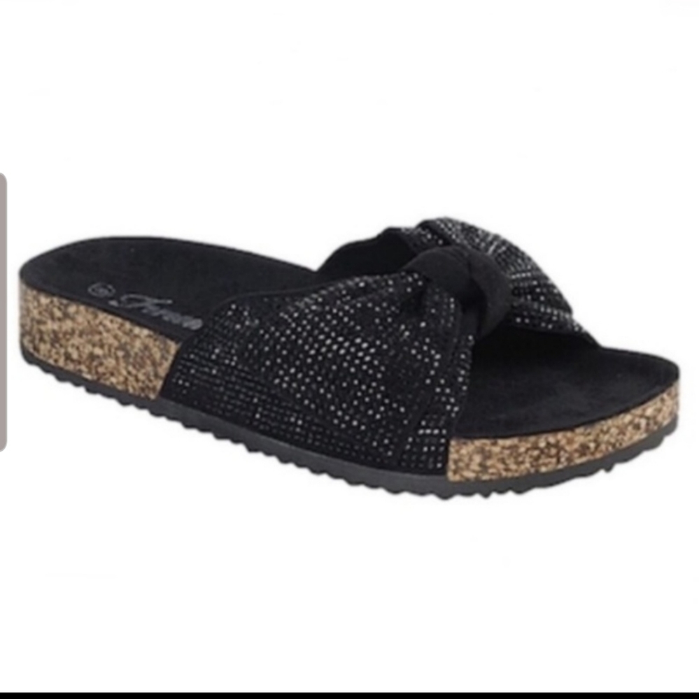 "Forever" Embellished Bow Cork Slides